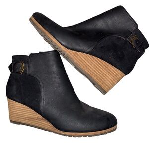 Dr. Scholl's Cameo Noelle Ankle Bootie Black Wedge Size 10